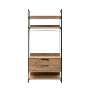 Kalune Design Šatní skříň Dynamic 104 cm borovice Atlantic/černá