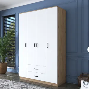 Kalune Design Šatní skříň BA 112 140 cm ořech/bílá