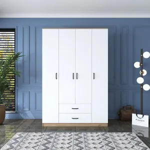 Kalune Design Šatní skříň BA 112 140 cm ořech/bílá