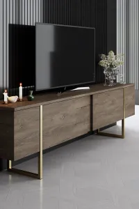 Living Room Furniture Set Luxe - Walnut, Gold