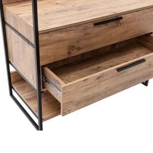 Kalune Design Šatní skříň Dynamic 104 cm borovice Atlantic/černá