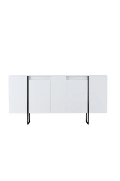 Living Room Furniture Set Luxe - White, Black
