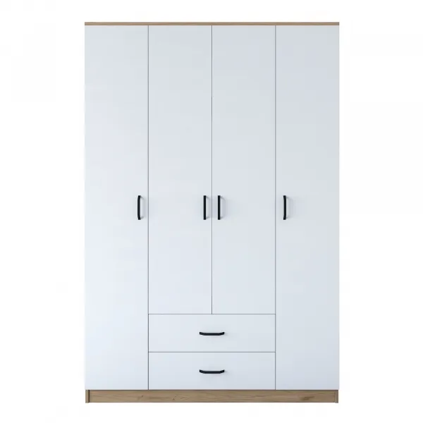 Kalune Design Šatní skříň BA 112 140 cm ořech/bílá