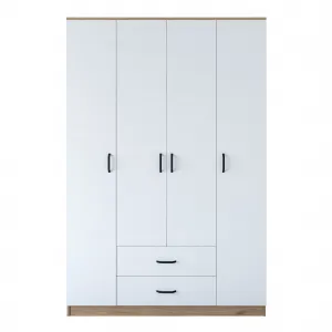 Kalune Design Šatní skříň BA 112 140 cm ořech/bílá