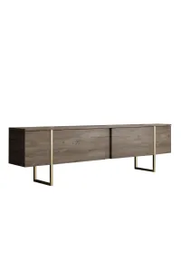 Living Room Furniture Set Luxe - Walnut, Gold