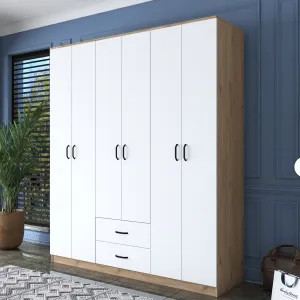Kalune Design Šatní skříň BA 113 180 cm ořech/bílá
