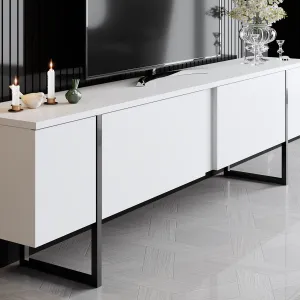 Living Room Furniture Set Luxe Set - White, Black