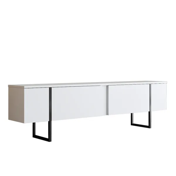 Living Room Furniture Set Luxe Set - White, Black