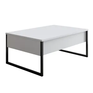 Living Room Furniture Set Luxe Set - White, Black
