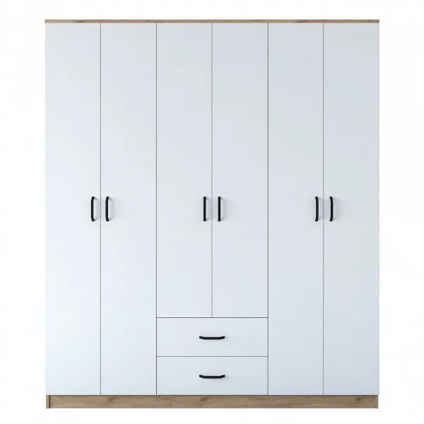 Kalune Design Šatní skříň BA 113 180 cm ořech/bílá