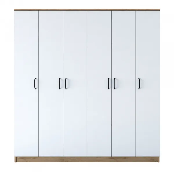 Kalune Design Šatní skříň BA 114 180 cm ořech/bílá