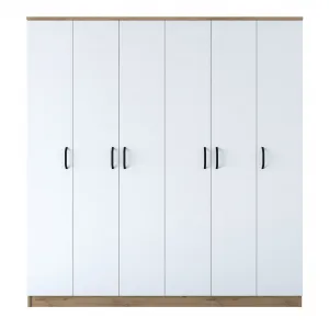 Kalune Design Šatní skříň BA 114 180 cm ořech/bílá