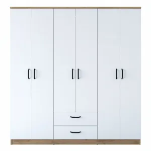 Kalune Design Šatní skříň BA 115 180 cm ořech/bílá