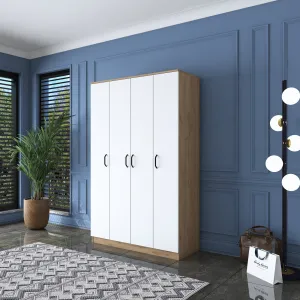 Kalune Design Šatní skříň BA 116 120 cm ořech/bílá