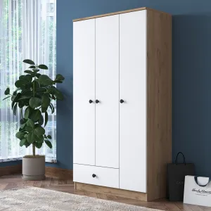 Kalune Design Šatní skříň BA 117 90 cm ořech/bílá