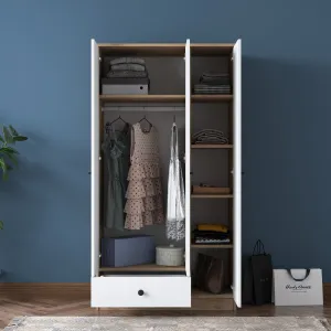 Kalune Design Šatní skříň BA 117 90 cm ořech/bílá