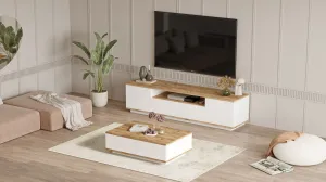Kalune Design Sada nábytku do obývacího pokoje Fr 17 borovice Atlantic/bílá