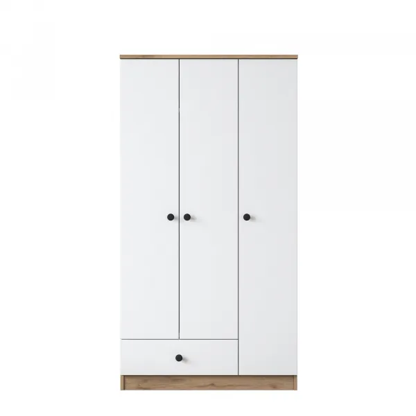 Kalune Design Šatní skříň BA 117 90 cm ořech/bílá