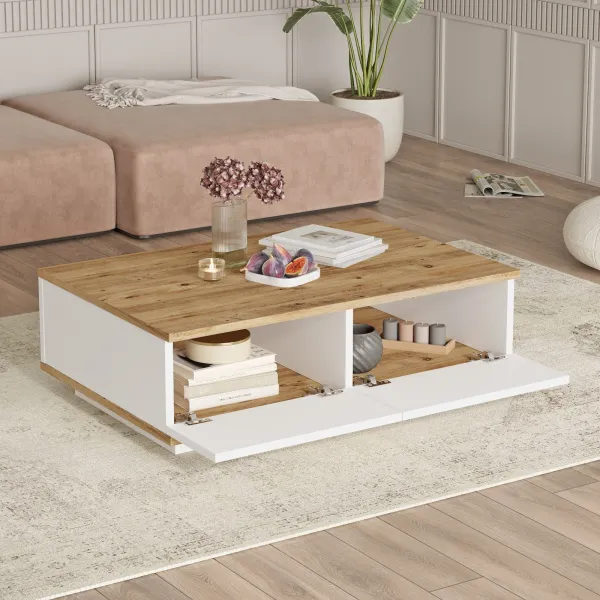 Kalune Design Sada nábytku do obývacího pokoje Fr 17 borovice Atlantic/bílá
