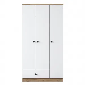 Kalune Design Šatní skříň BA 117 90 cm ořech/bílá