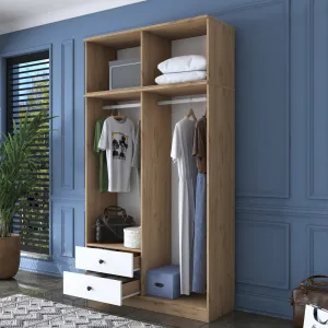 Kalune Design Šatní skříň BA 121 120 cm ořech/bílá