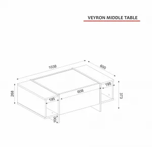 Kalune Design Sada nábytku do obývacího pokoje Veyron hnědá/mramor/zlatá