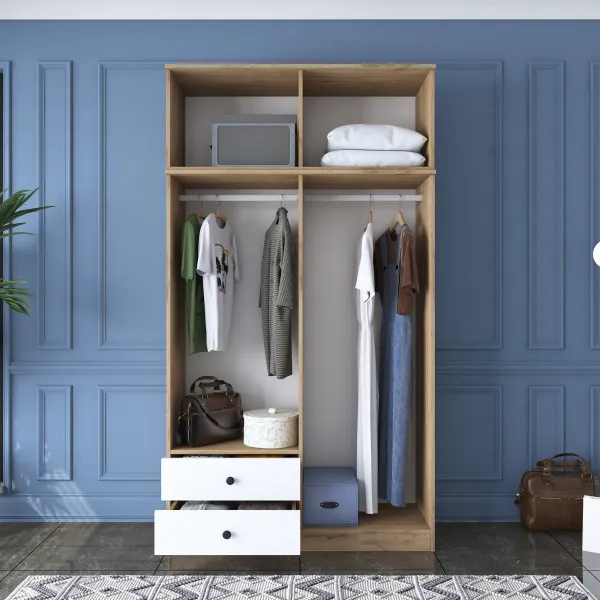 Kalune Design Šatní skříň BA 121 120 cm ořech/bílá