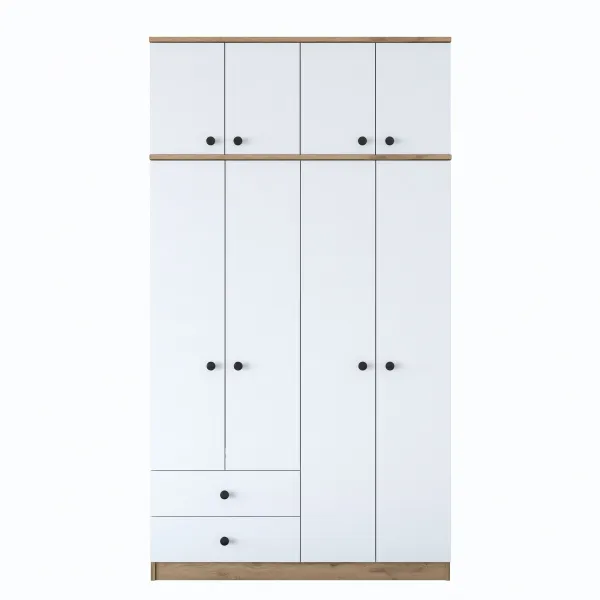 Kalune Design Šatní skříň BA 121 120 cm ořech/bílá