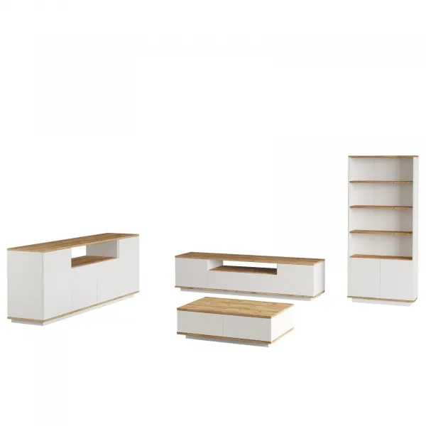 Kalune Design Sada nábytku do obývacího pokoje Fr 19 borovice Atlantic/bílá