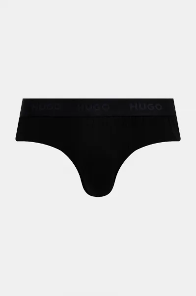 HUGO slipy pánske bavlnené s elastanom HIPBRIEF TRIPLETPACK 3-pak