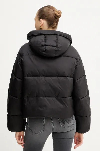 Bunda Pinko čierna farba, zimná, oversize, 105656 A2TF