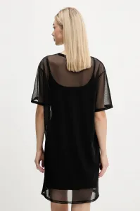 Šaty Karl Lagerfeld Jeans čierna farba, mini, rovný strih, A4W13048