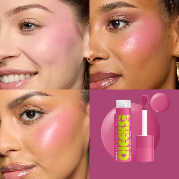 NYX Professional Makeup Fat Cheeks Juicy Blush tekutá lícenka odtieň 07 Plum Pop 8 ml
