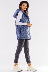 Awama Woman's Vest A539 Navy Blue