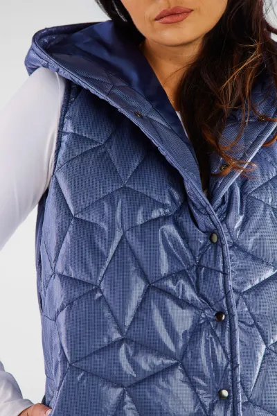 Awama Woman's Vest A539 Navy Blue