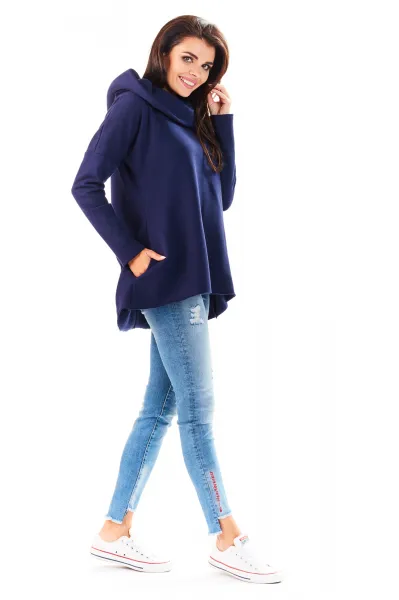 Awama Woman's Sweatshirt A200 Navy Blue