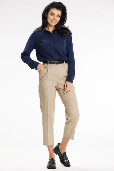Awama Woman's Shirt A652 Navy Blue