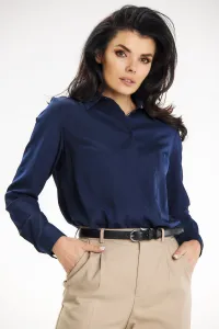 Awama Woman's Shirt A652 Navy Blue
