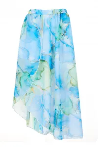 Awama Woman's Skirt A512 Blue/Pattern
