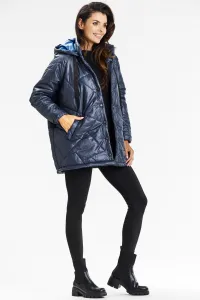 Awama Woman's Jacket A687 Navy Blue