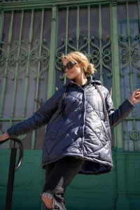Awama Woman's Jacket A687 Navy Blue