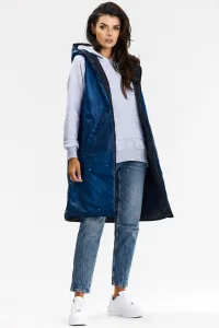 Awama Woman's Vest A683 Navy Blue