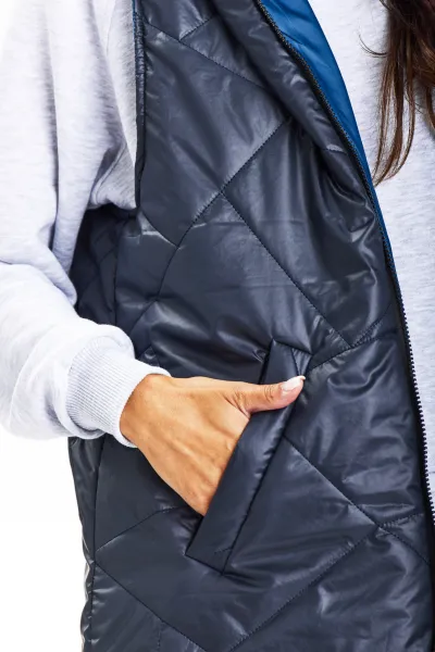 Awama Woman's Vest A683 Navy Blue
