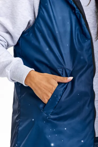 Awama Woman's Vest A683 Navy Blue