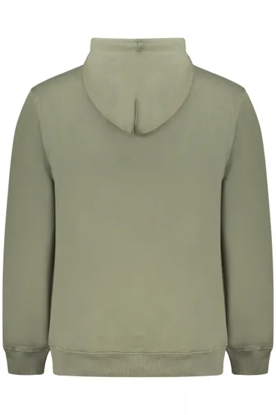 Pánska mikina s kapucňou v khaki farbe