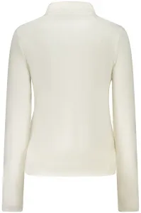 Biela fleecová mikina na zips