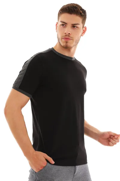 T8584 DEWBERRY MEN'S T-SHIRT-BLACK