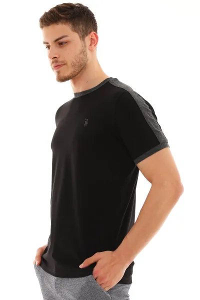 T8584 DEWBERRY MEN'S T-SHIRT-BLACK