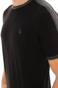 T8584 DEWBERRY MEN'S T-SHIRT-BLACK