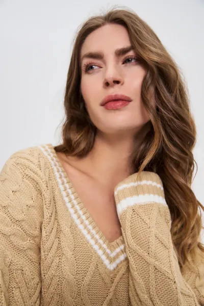 Marisse WOMEN'S SWEATER Z-SW-4828 BEIGE